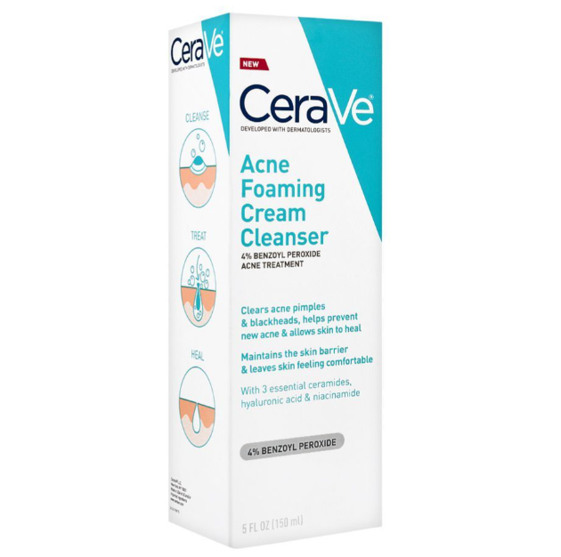 CeraVe Acne Treatment Foaming Cream Cleanser – Deep Pore Cleanser 150ml - Image 2