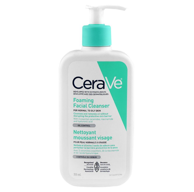 CeraVe Foaming Facial Cleanser, Normal To Oily Skin, 355ml - Image 2
