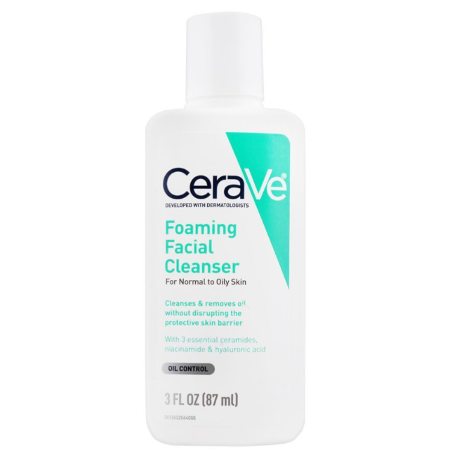 CeraVe Foaming Facial Cleanser, Normal To Oily Skin, 87ml - Image 2
