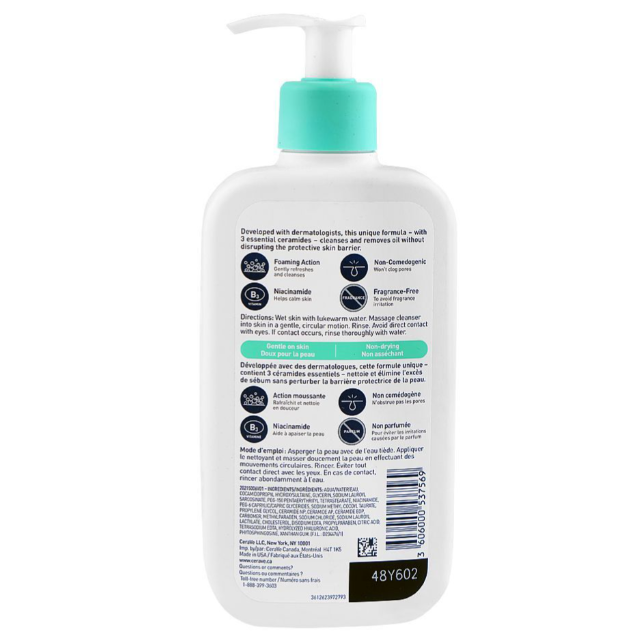 CeraVe Foaming Facial Cleanser, Normal To Oily Skin, 355ml - Image 3