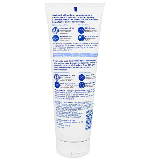 CeraVe Baby Hydrating Cream for Sensitive Skin – Paraben & Sulfate Free, 227g - Image 3