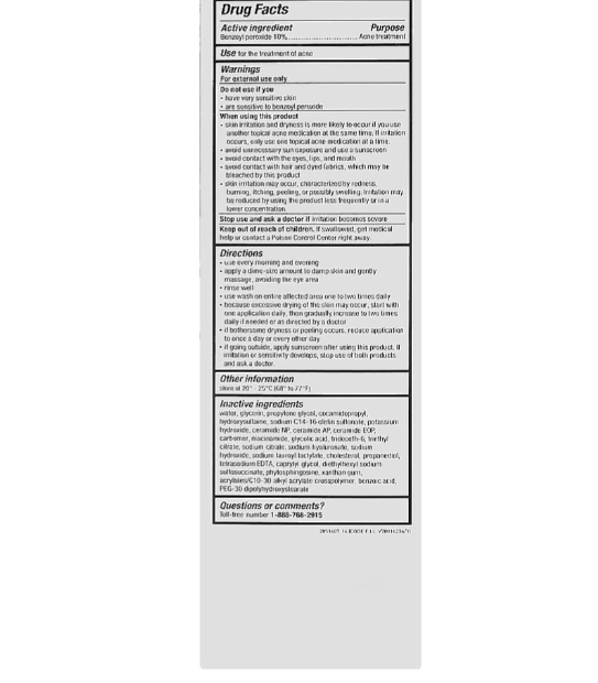 CeraVe 10% Benzoyl Peroxide Foaming Cleanser for Face & Body Acne Treatment, 150ml - Image 3