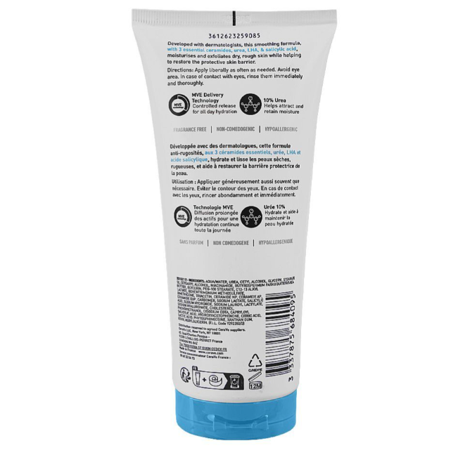 CeraVe Fragrance Free SA Smoothing Cream Dry, Rough Bumpy Skin, 177ml - Image 2